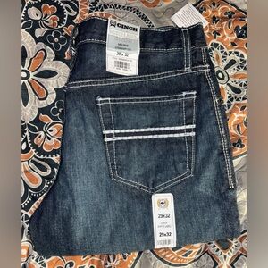 NWT mens CINCH white label ,dark stone wash SIZE 29x32